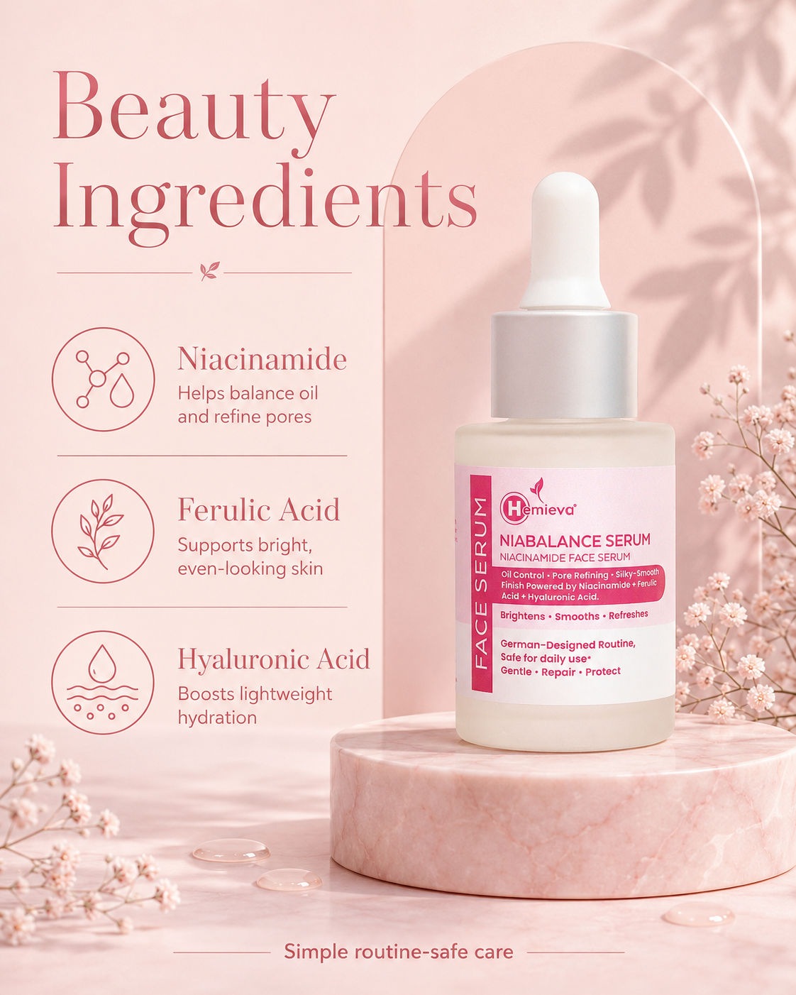 Niacinamide Face Serum for Oil Control, Pores & Brighter-Looking Skin 