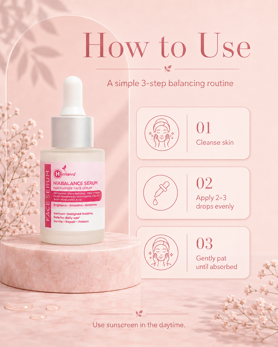 Niacinamide Face Serum for Oil Control, Pores & Brighter-Looking Skin 