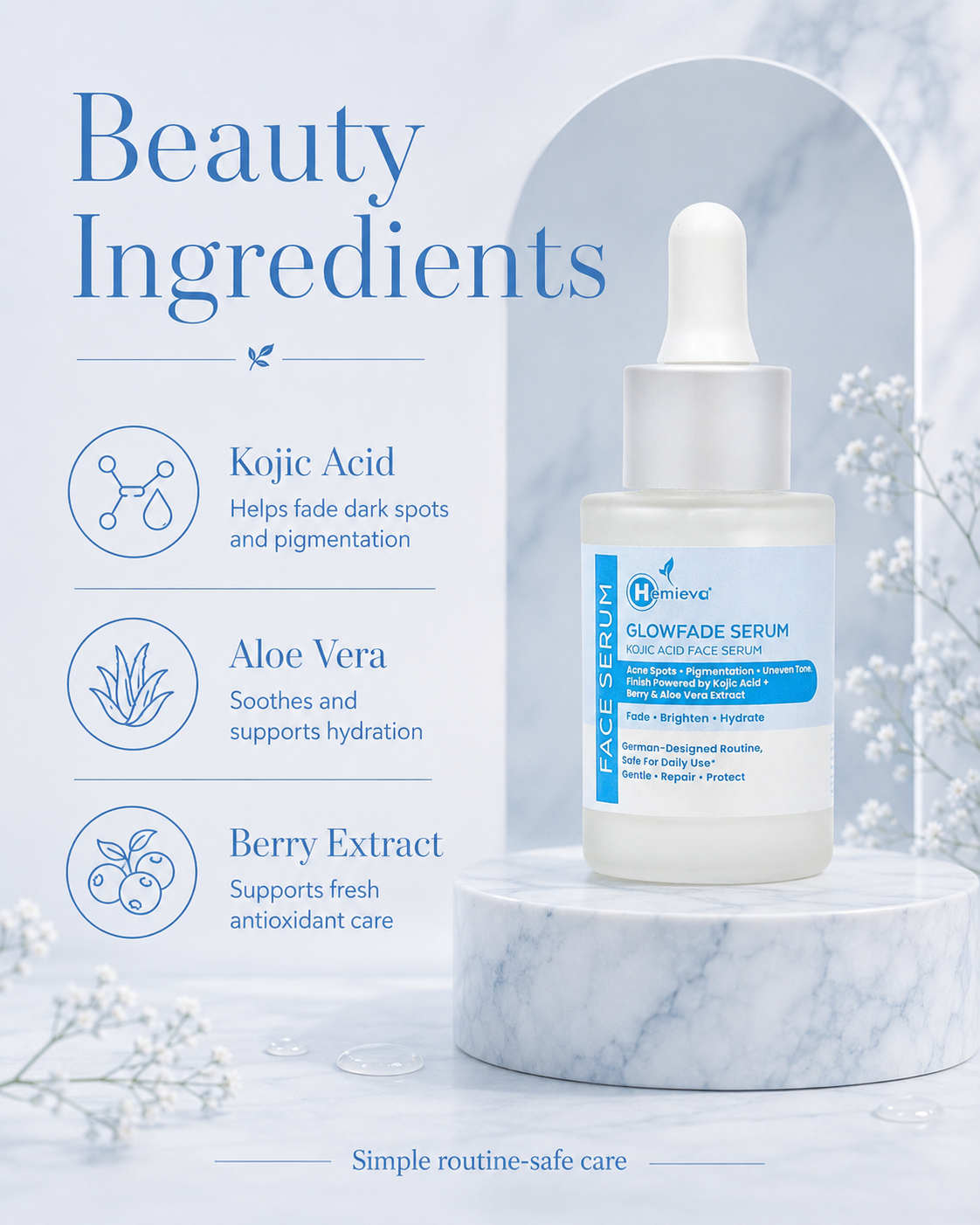 GlowFade - Kojic Acid Serum for Dark Spots and Pigmentation