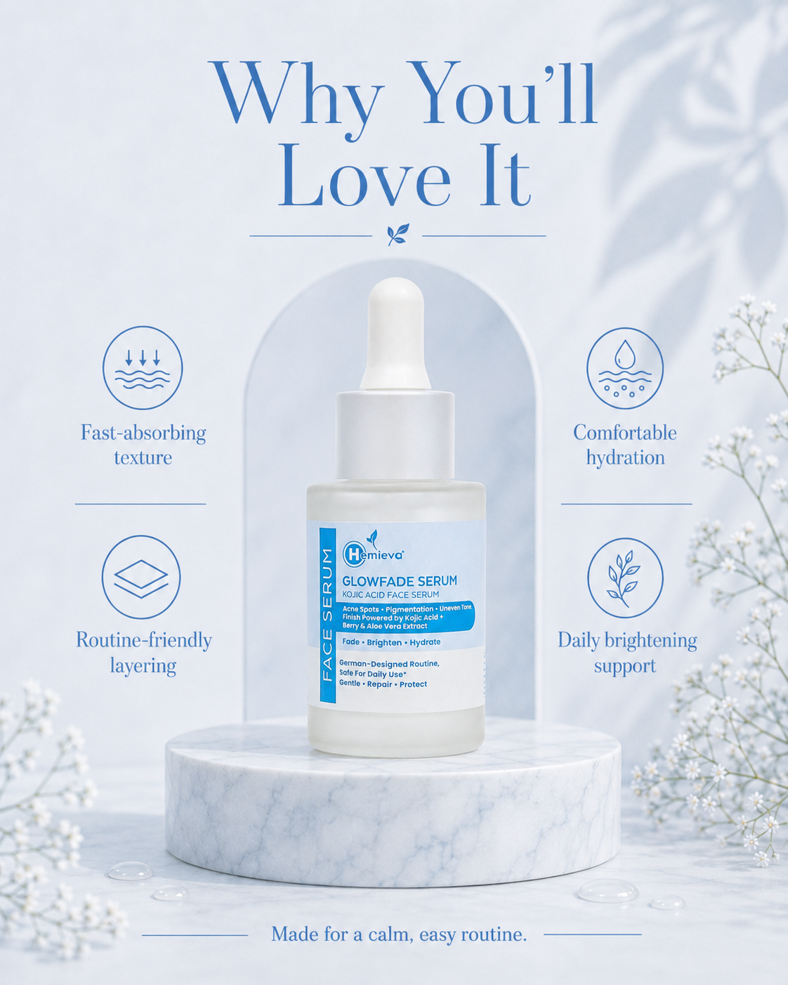 GlowFade - Kojic Acid Serum for Dark Spots and Pigmentation